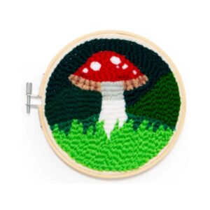 Kikkerland Punch Needle Kit Mushroom