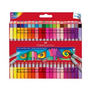 Faber-Castell Set of 40 Dual Tip Markers for Children and Adults