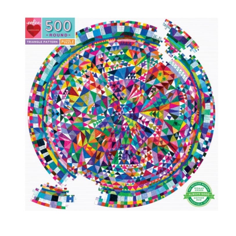 eeBoo Triangle Pattern Round Puzzle