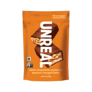 Unreal Dark Chocolate Caramel Peanut Nougat Bars