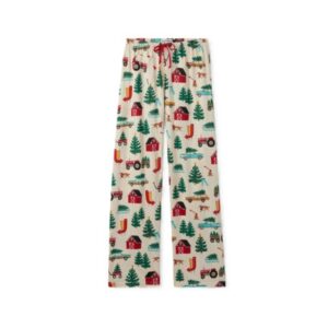 Little Blue House by Hatley Women's Jersey Pajama Pants Christmas Tree Farm