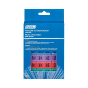 Option+ Weekly Pill and Vitamin Planner 4x Daily