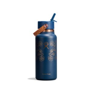 Hydro Flask Wide Mouth with Flex Straw Cap Western Dark Blue