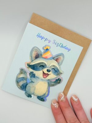 Nestled Notes Happy Birthday Raccoon