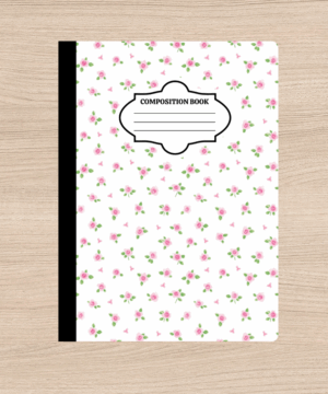 Nestled Notes Pink Rose Composition Notebook