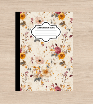 Nestled Notes Fall Floral Composition Notebook