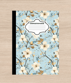 Nestled Notes Blue Floral Composition Notebook