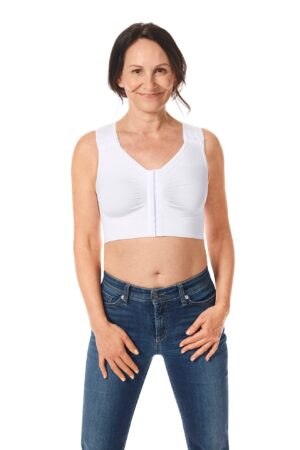 Amoena Lymph Flow Long Front Closure Soft Bra-Naturally You Boutique