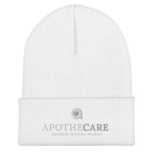 ApotheCare Cuffed Beanie-White