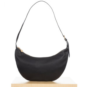 ela Slouchy Crossbody Bag - Black Pebble
