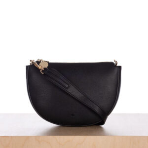 ela Evelyn Bag - Black Pebble with Gold Hardware